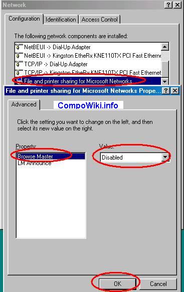 Служба Обозреватель компьютеров Windows 98